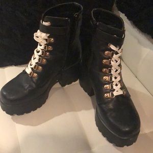 Nasty Gal lace up ankle boots